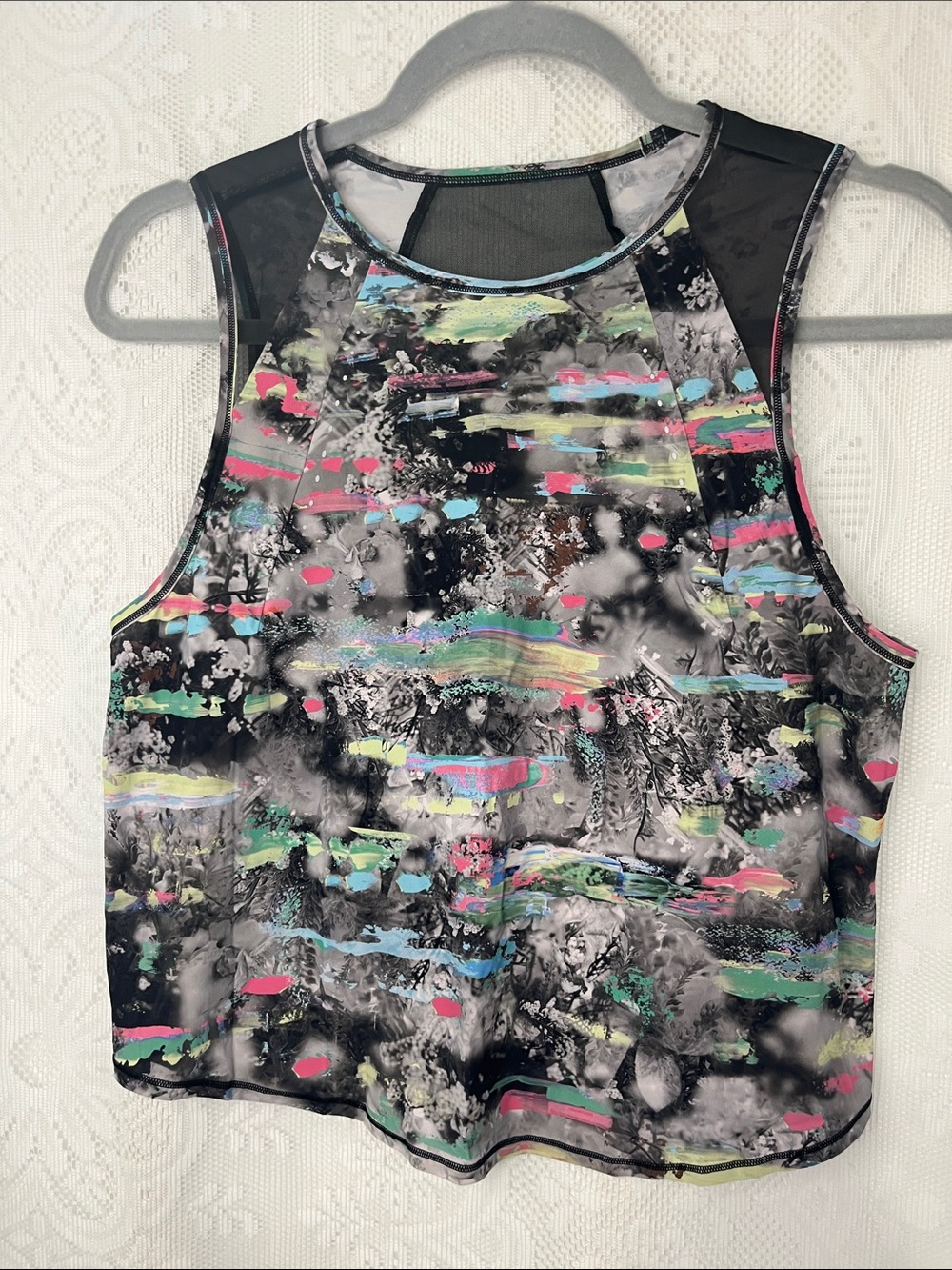 Lululemon Multicolor Abstract Mesh Tank Top M